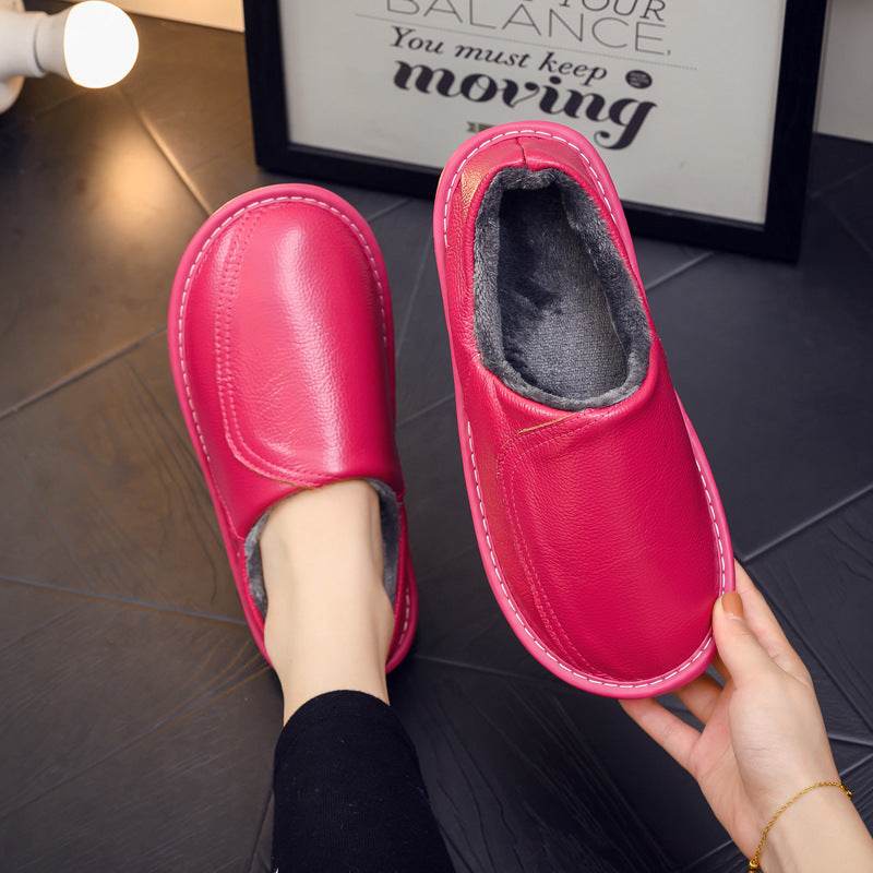 Household Slippers with genuine leather for women - Pasha