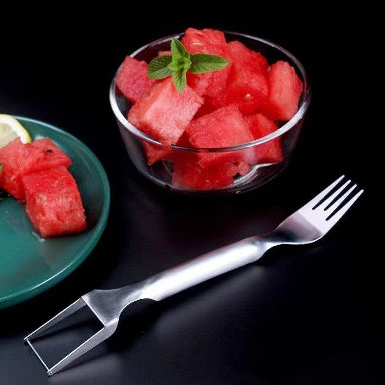 Watermelon Fork Slicer 2-in-1 – Stainless Steel Fruit Cutter for Easy Slicing - Pasha