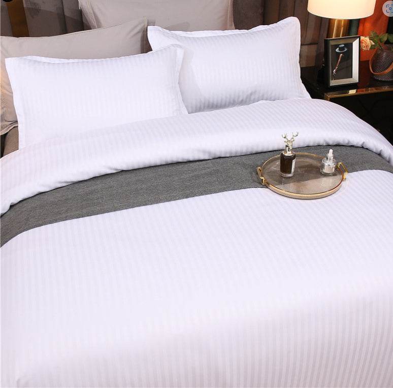 Flower Bedding Set - Satin Quilt Cover and Pillowcase 3-Piece Set - Pasha