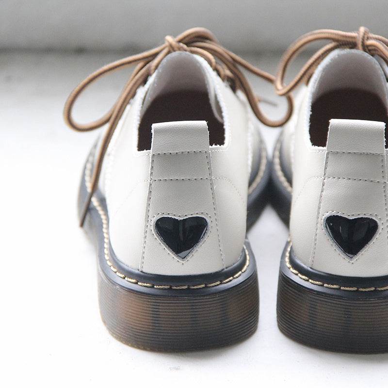 Retro Flat Leather Shoes for Women - Pasha