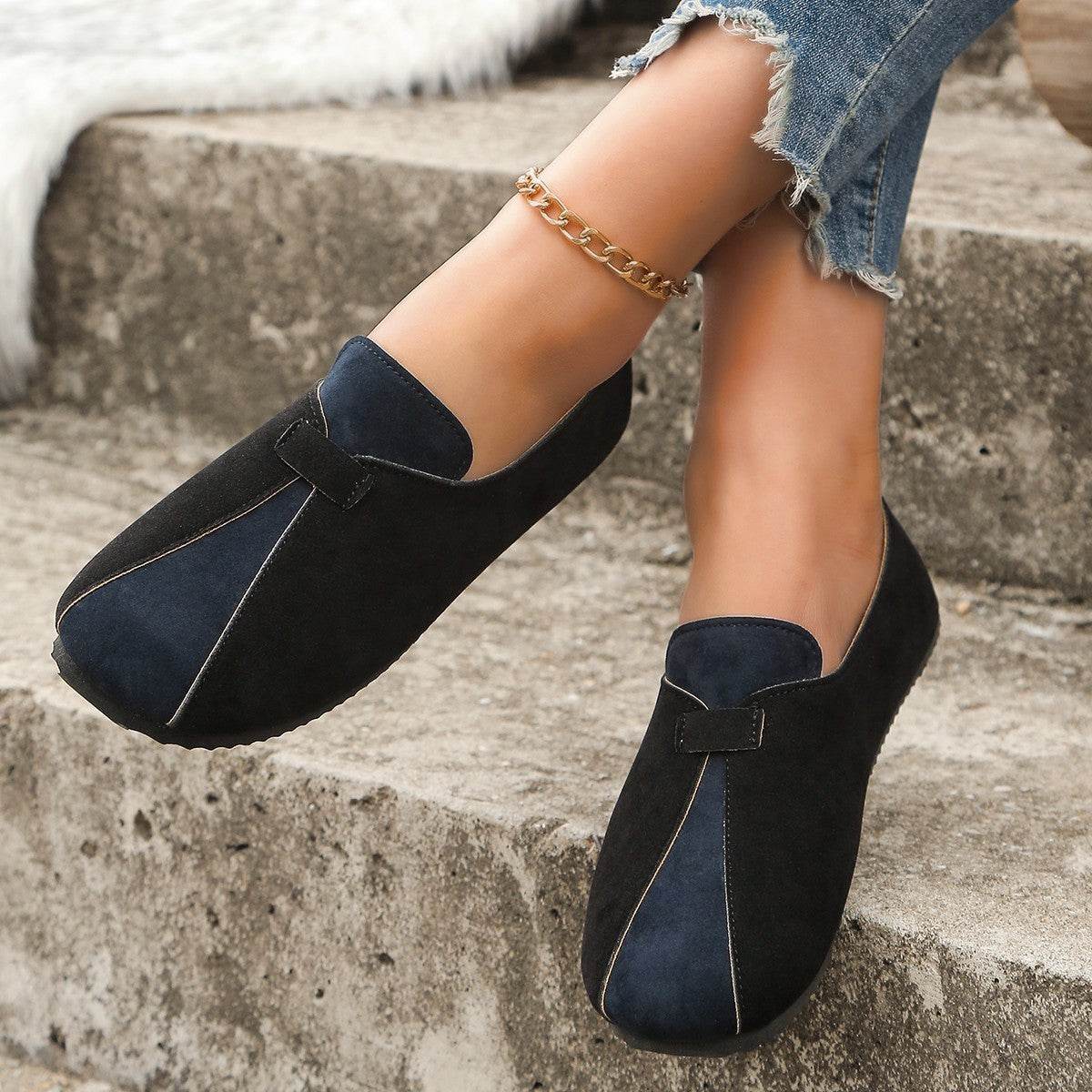 Flat Retro Frosted Artistic Style Shoes for women - Pasha