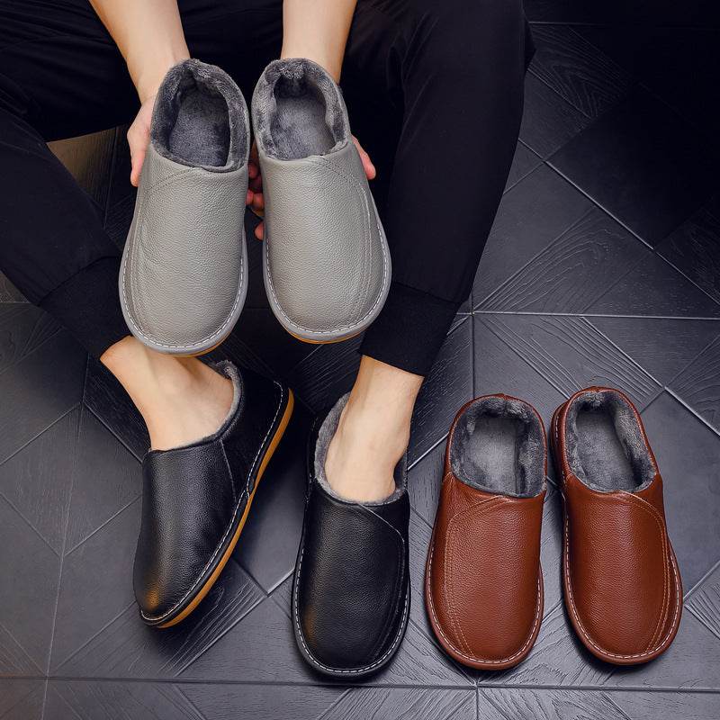 Household Slippers with genuine leather for women - Pasha