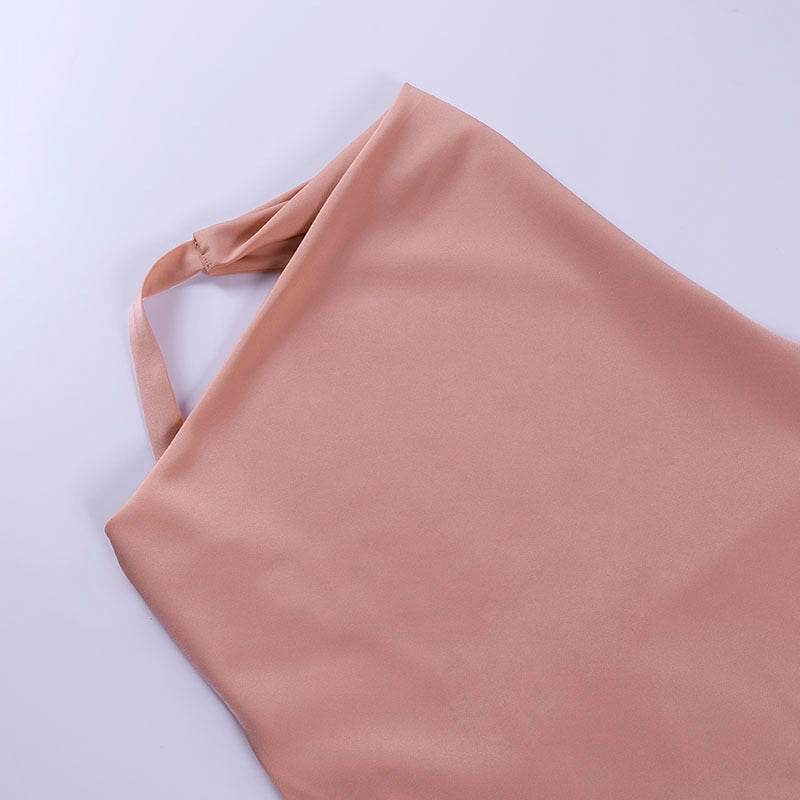 Satin V-Neck Backless Mini Party Dress Pasha Store - Pasha