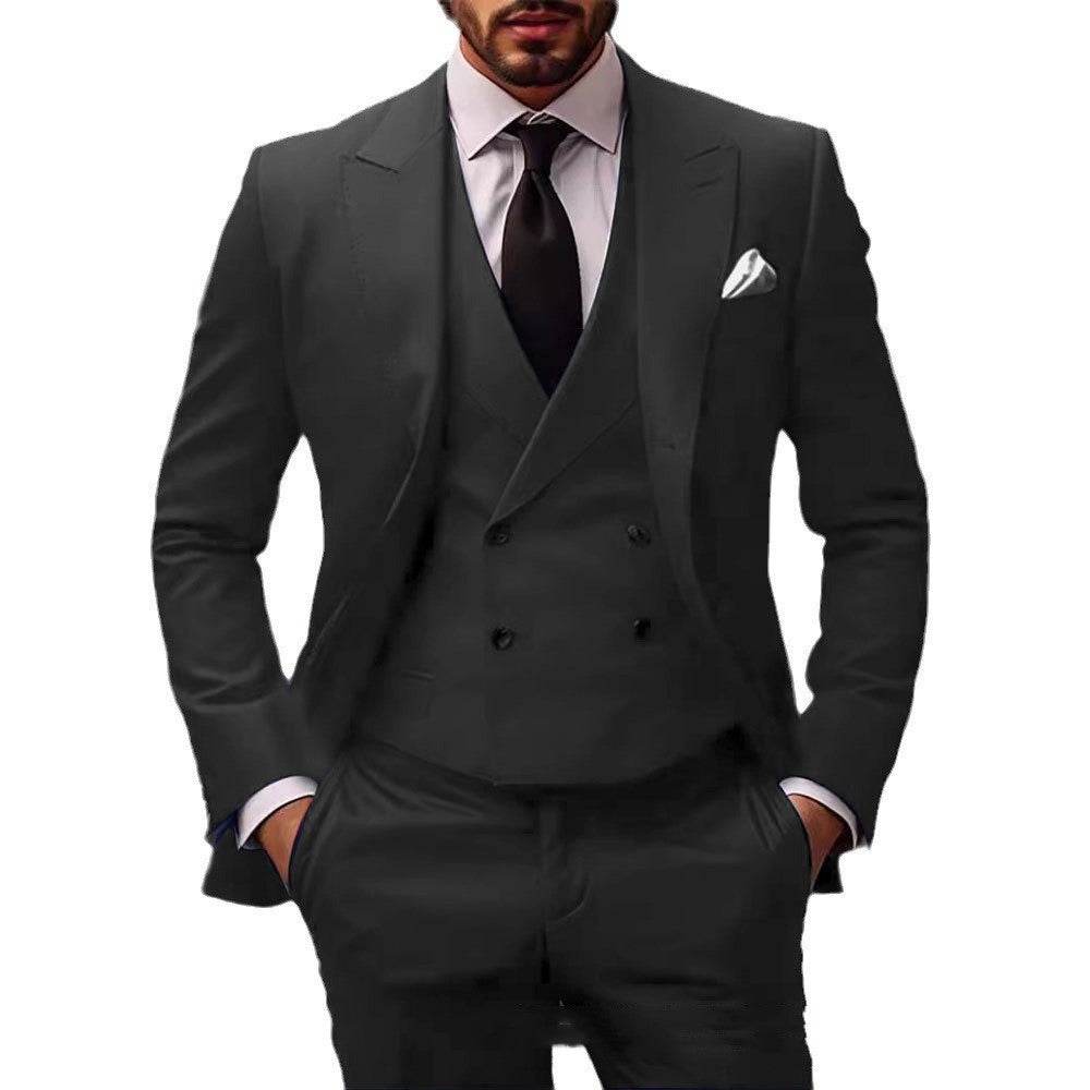 Men´s Elegant Plus Size 3 piece Suit-Cotton Blend - Pasha