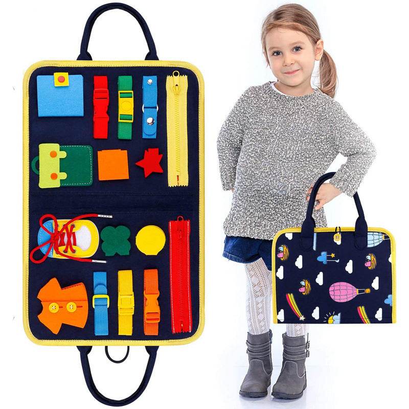 Children´s Educational Early Leraning Dressing Board-Motor Skills for Kids - Pasha