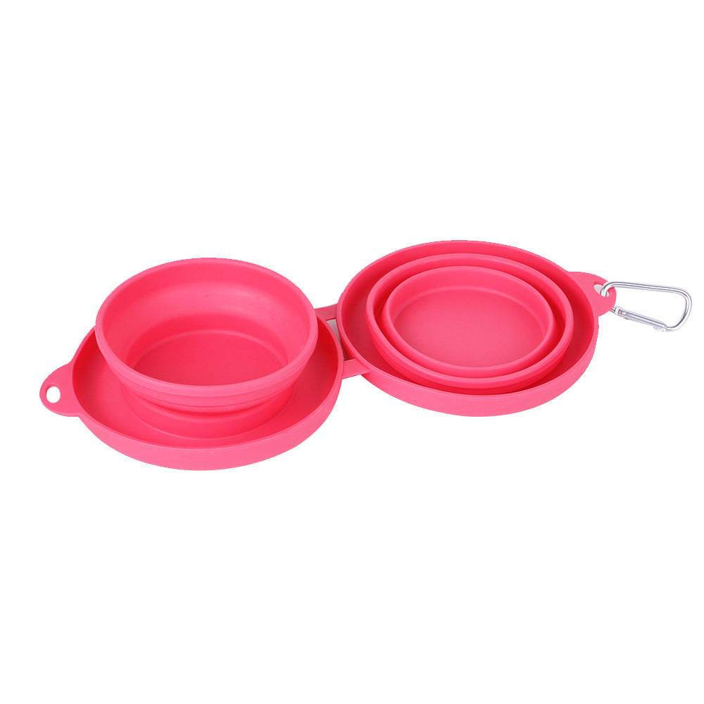 Foldable Rubber Double Bowl for Pets – Ideal for Feeding & Travel - Pasha