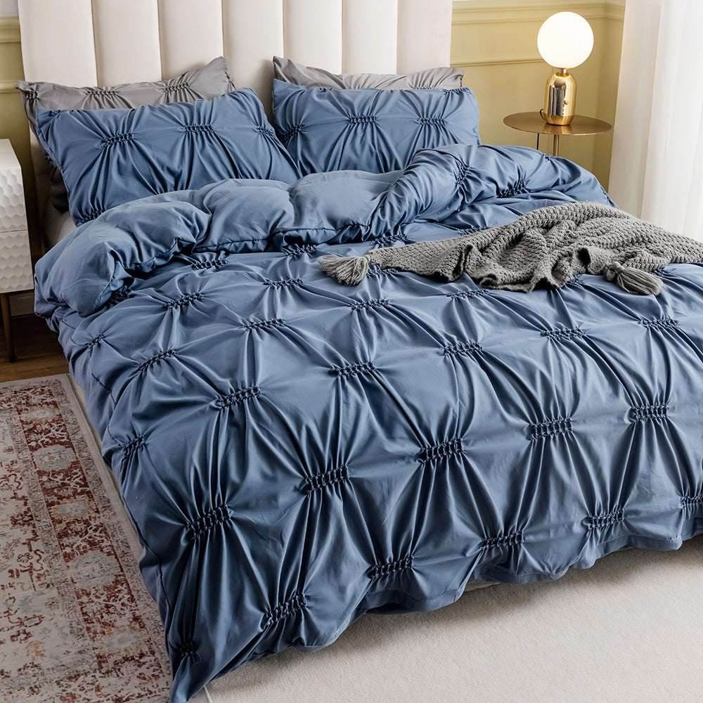 Solid Color Bedding Set – Plain Quilt & Pillowcase - Pasha