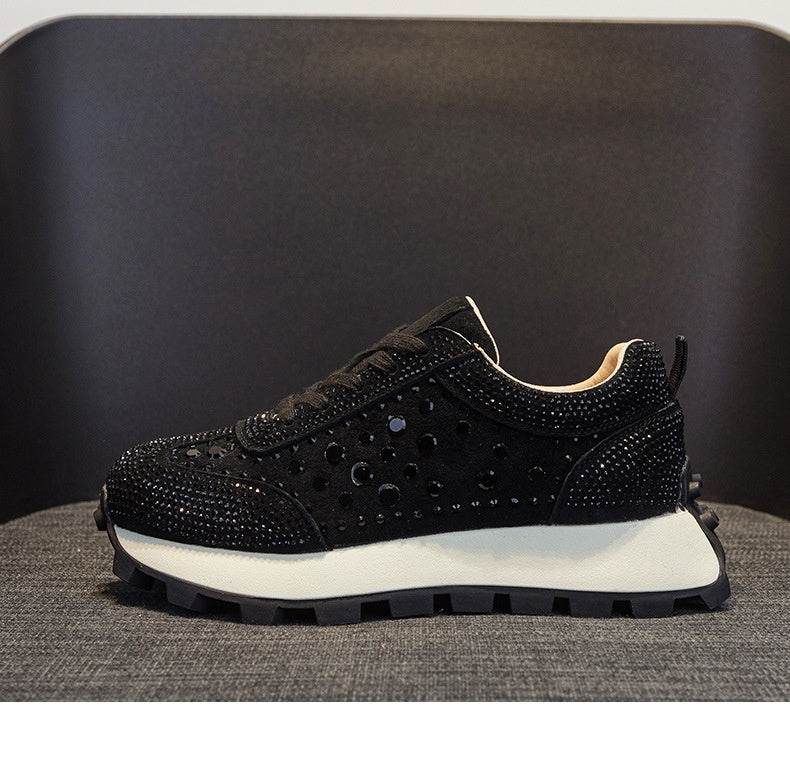 Rhinestone Leather Cortez Pumps for women - Pasha