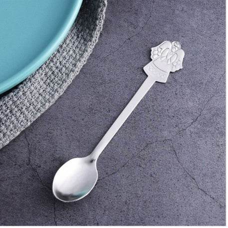 Cartoon Christmas Spoon Gift Set – Festive Stainless Steel Spoon for Kids with Floral & Cartoon Design - Pasha