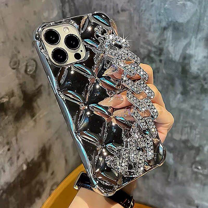 Luxury Diamond Bracelet Phone Case for iPhone - Elegant TPU Protection with Chain Design - Pasha