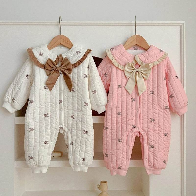 Adorable Baby Winter Overall – Retro Style Cotton Jumpsuit for Newborns and Infants - Pasha
