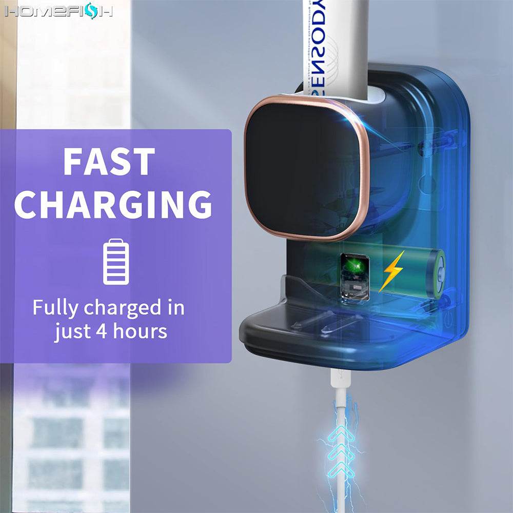 Automatic Induction Toothpaste Dispenser – Wall-Mounted Sensor Toothbrush Holder - Pasha