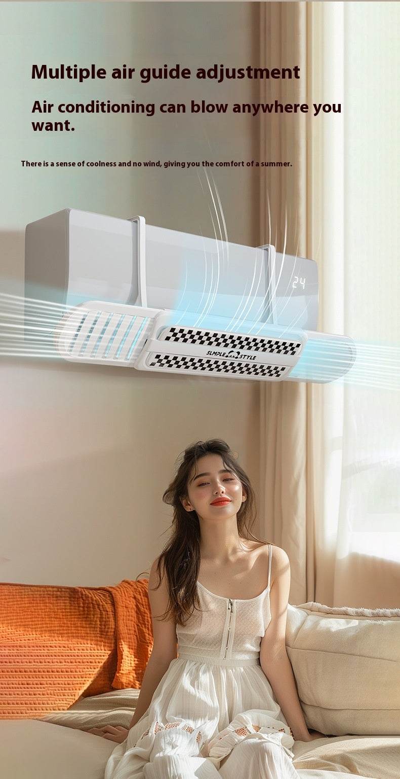 Universal Retractable Wind Deflector for Air Conditioners - Anti-Direct Blast Suspension - Pasha