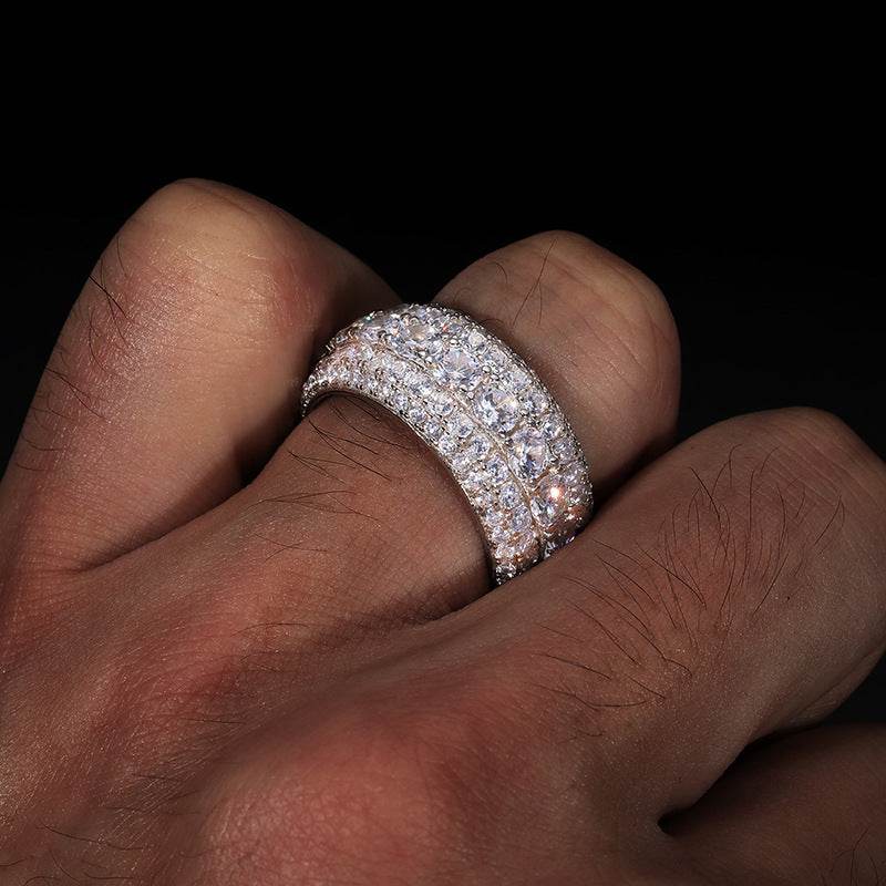 S925 Sterling Silver Mosonite Ring - Elegant Unisex Jewelry for Every Occasion - Pasha