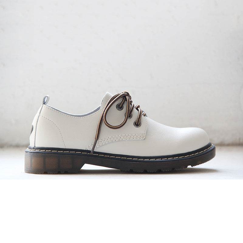 Retro Flat Leather Shoes for Women - Pasha