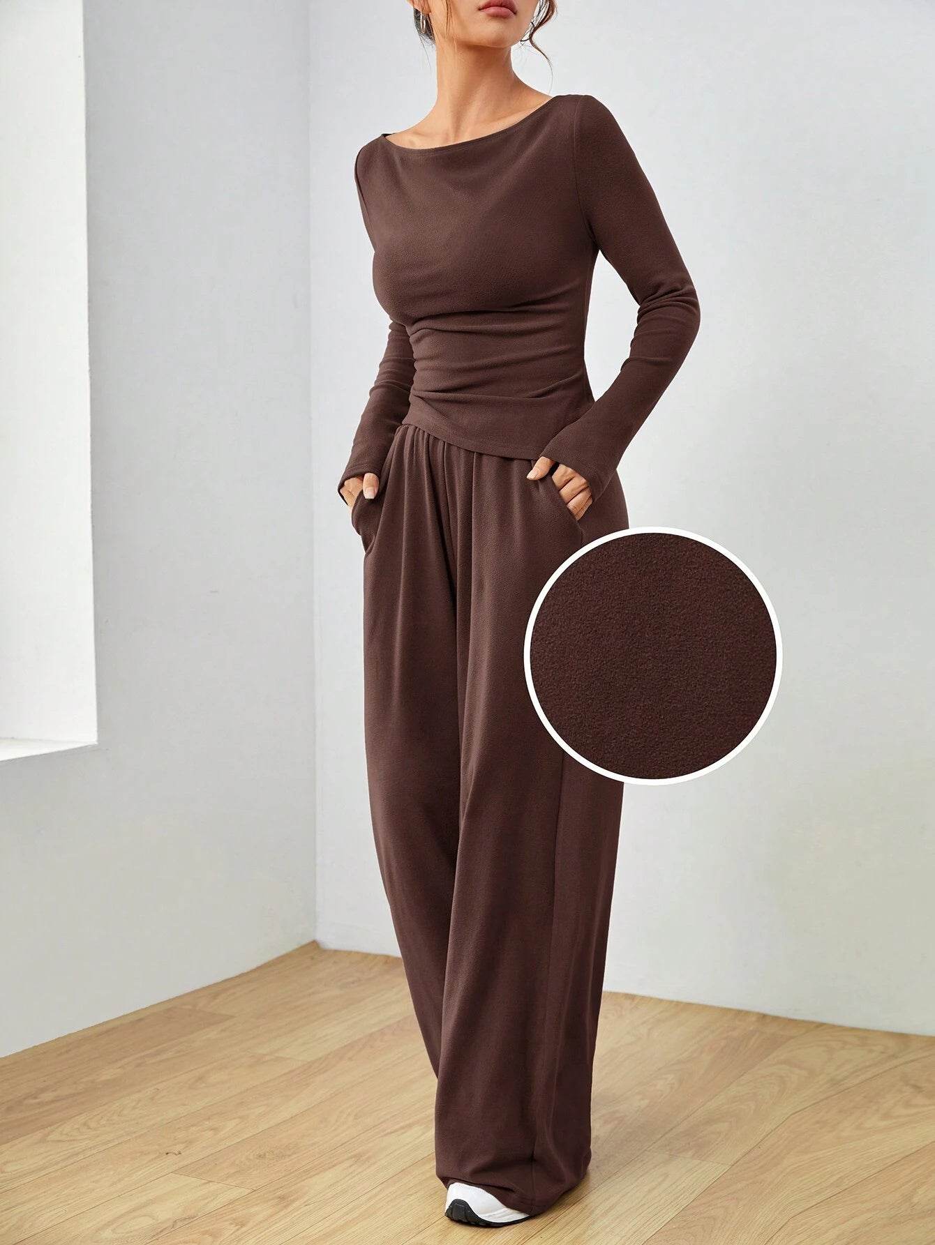 Women´s irregular casual long sleeve jumpsuit-asymmetric and modern touch - Pasha