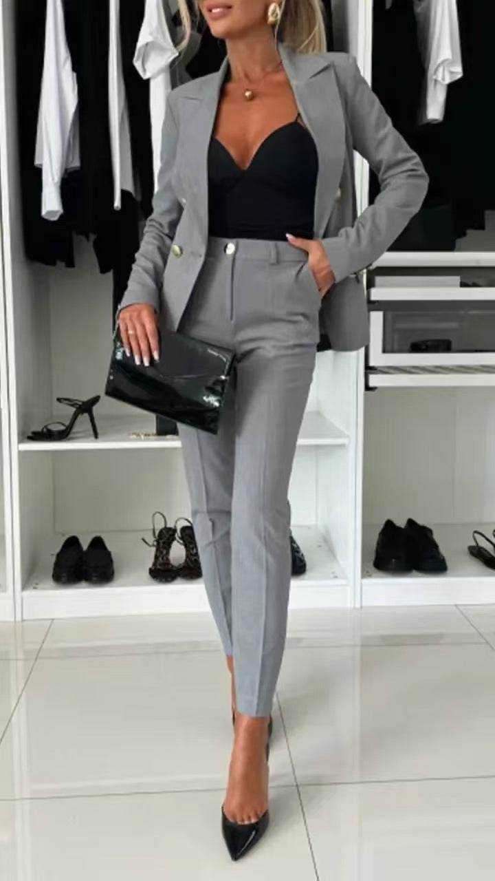 Women's Casual Solid Color Suit Set - Pasha Store - Pasha