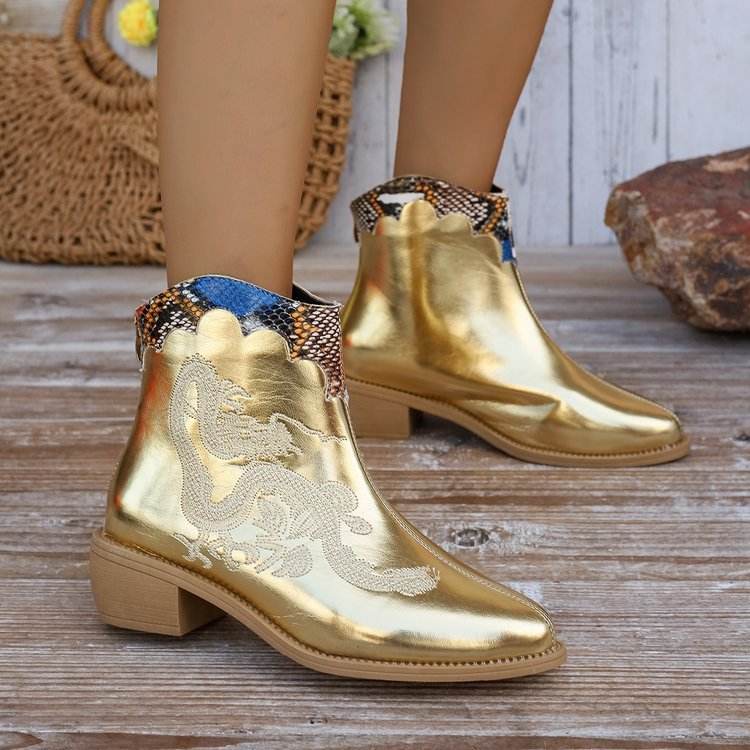 Extreme Golden Western Boots for women - Pasha