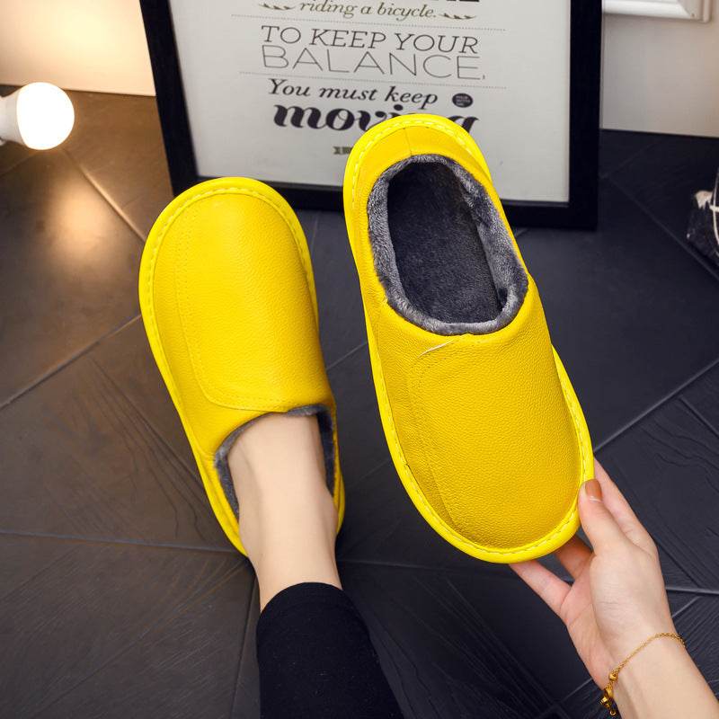 Household Slippers with genuine leather for women - Pasha