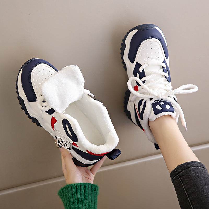 Color Matching Autumn And Winter Casual Shoes Women - Pasha