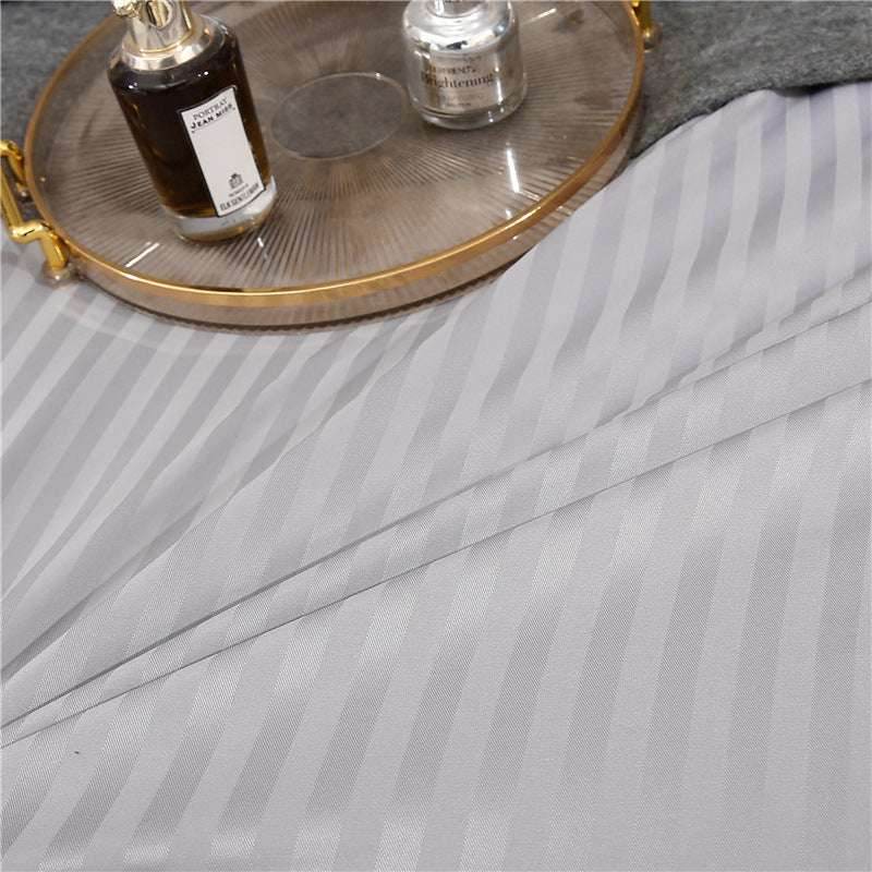 Flower Bedding Set - Satin Quilt Cover and Pillowcase 3-Piece Set - Pasha
