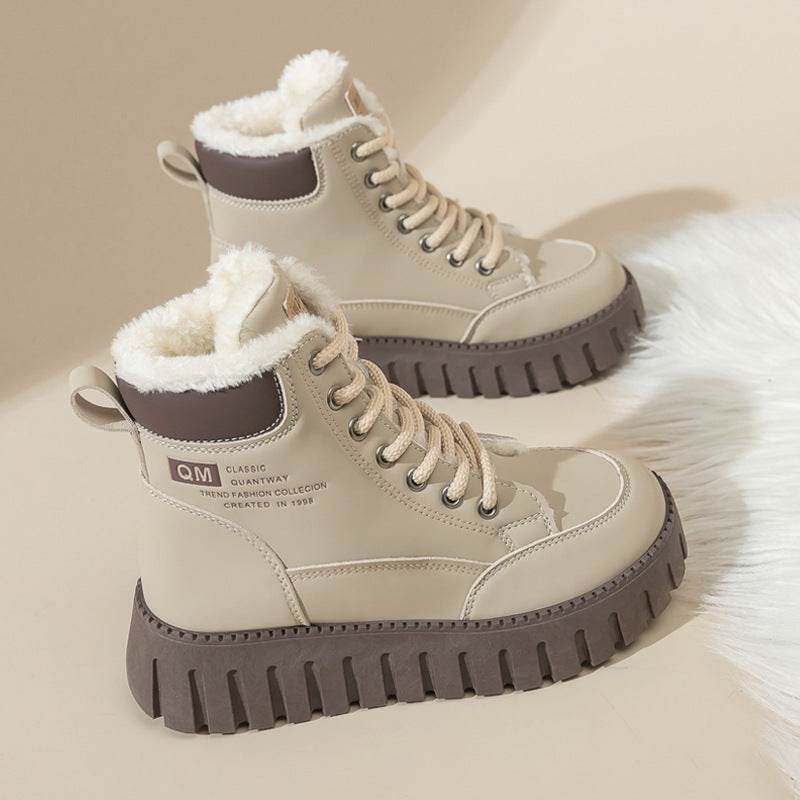 All-Match Velvet Cotton Booties for women - Pasha