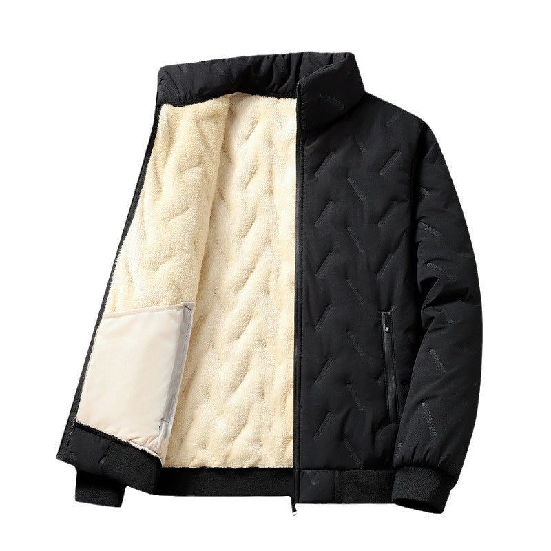 Men´s Berber Fleece Cotton Coat-Slim Fit