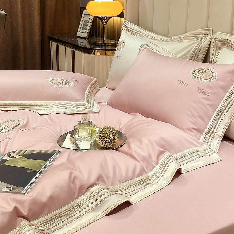 Cotton Satin Bedding Set – Elegant & Plain Color - Pasha