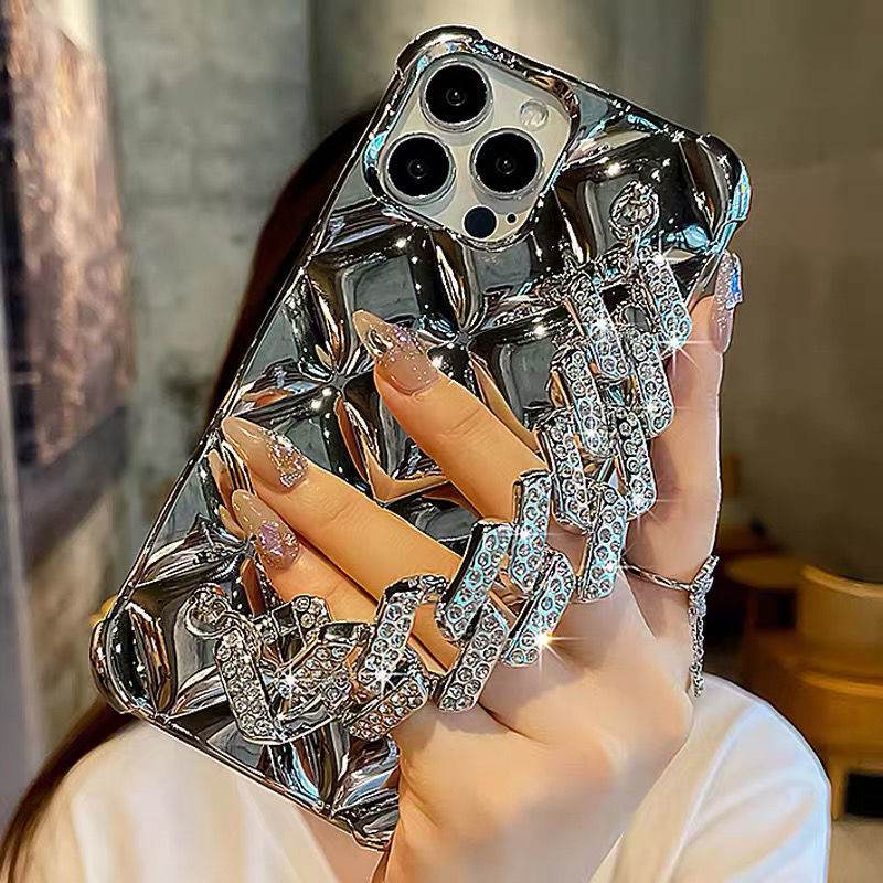 Luxury Diamond Bracelet Phone Case for iPhone - Elegant TPU Protection with Chain Design - Pasha
