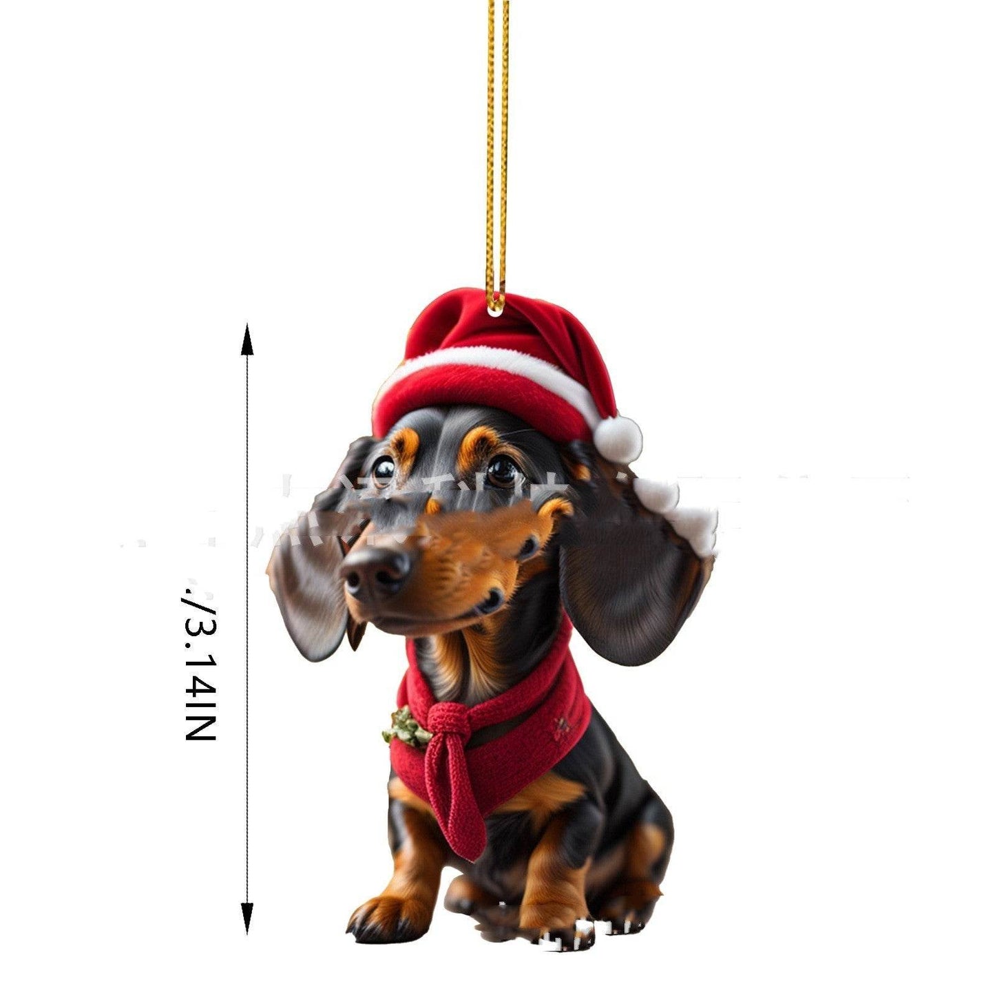 Acrylic Christmas Ornament with Dachshund Design – Festive Dog Lover Gift & Holiday Tree Decoration - Pasha