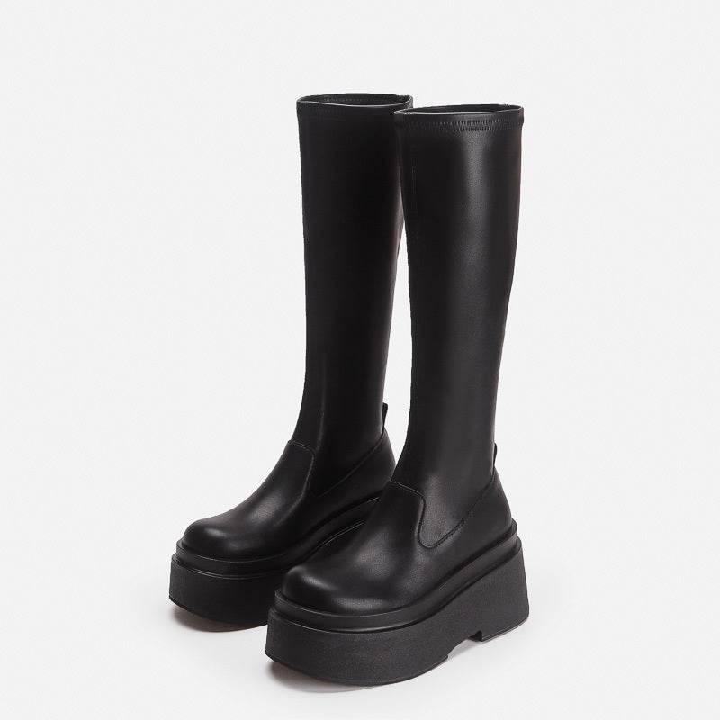 Platform elegant boots for women - Pasha