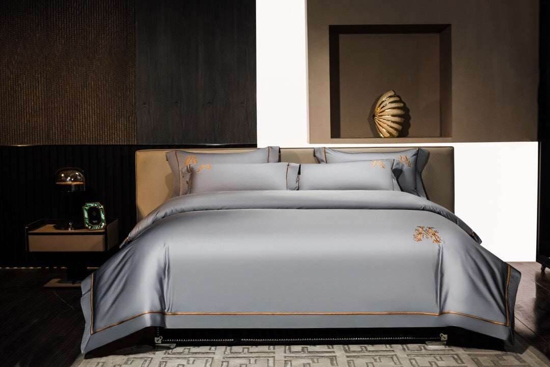Cotton Embroidered Bedding Set – Four-Piece Match - Pasha