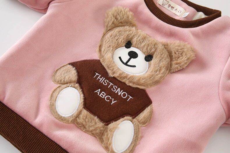 Children’s Double-Layer Plush Fleece 3-Piece Winter Suit – Cozy and Stylish for 1-3 Year Olds - Pasha