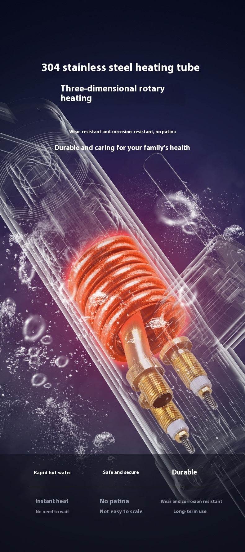 Instant Electric Faucet with Heating - Efficient Hot Water Solution for Kitchen & Bathroom - Pasha