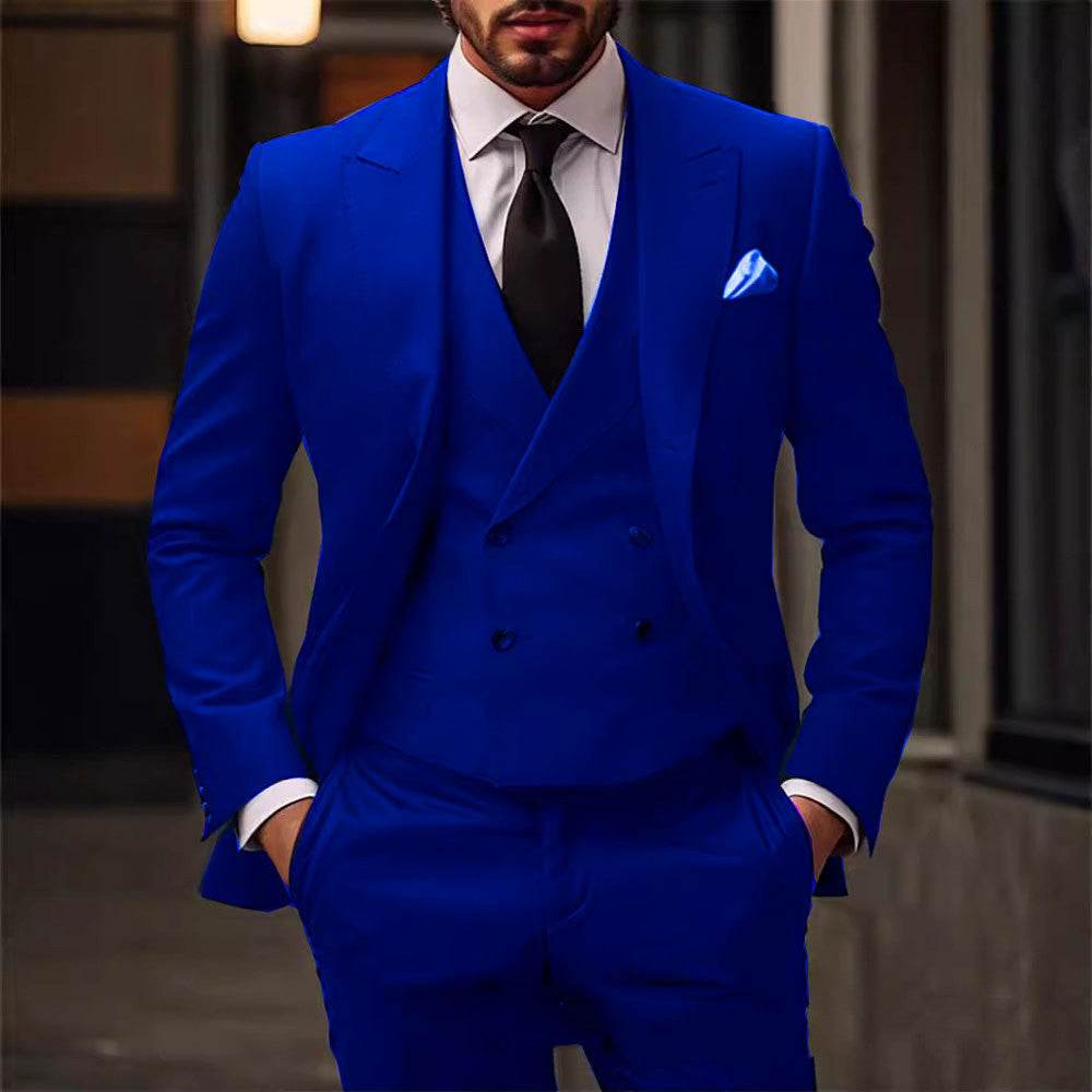 Men´s Elegant Plus Size 3 piece Suit-Cotton Blend - Pasha