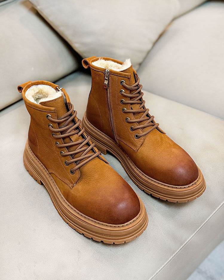 Men's Sheepskin Snow Boots – Warm & Cozy - Pasha