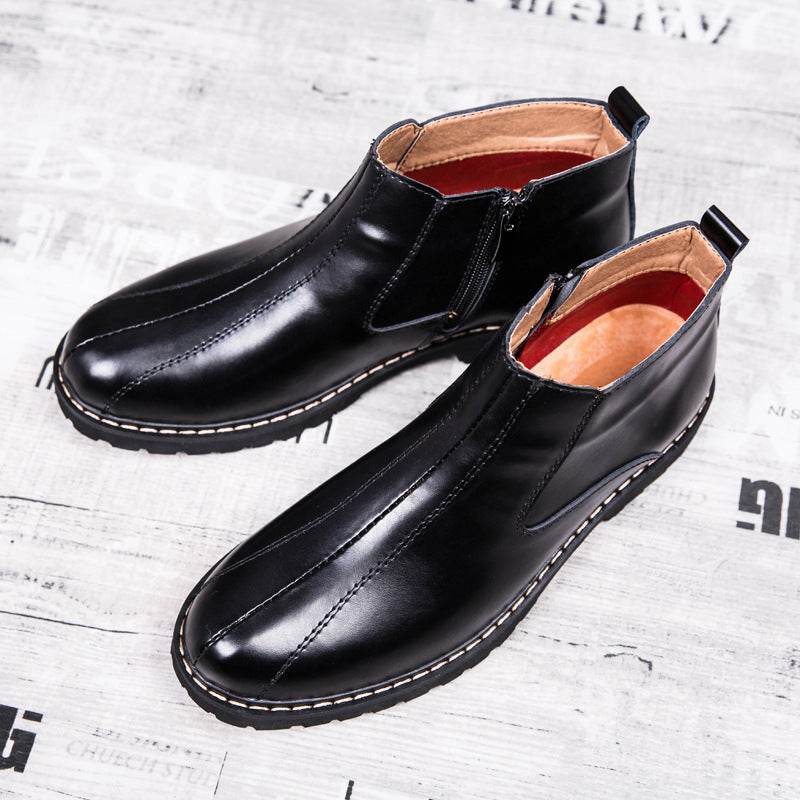 Men's Retro Martin Boots – Classic Cowhide Style - Pasha