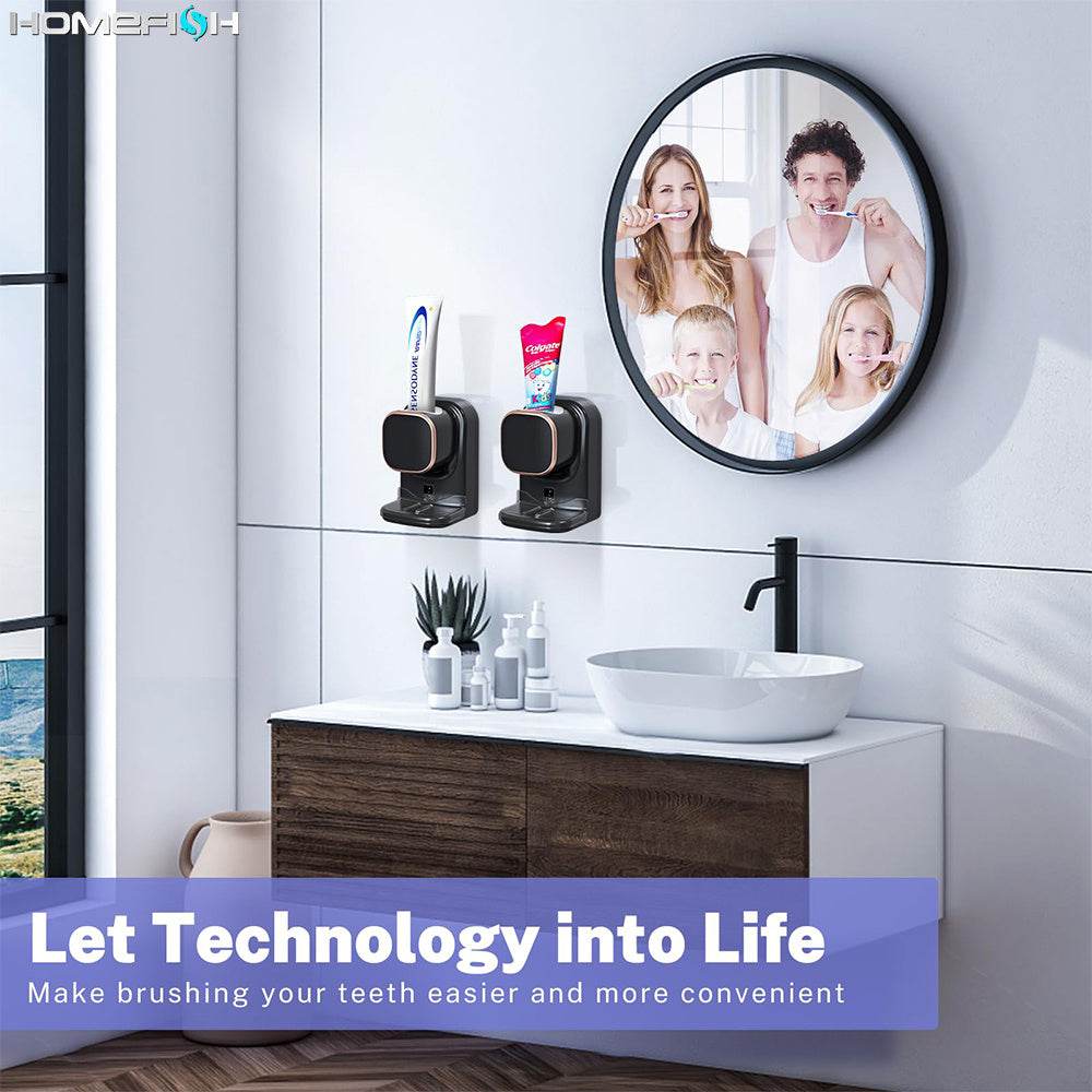 Automatic Induction Toothpaste Dispenser – Wall-Mounted Sensor Toothbrush Holder - Pasha