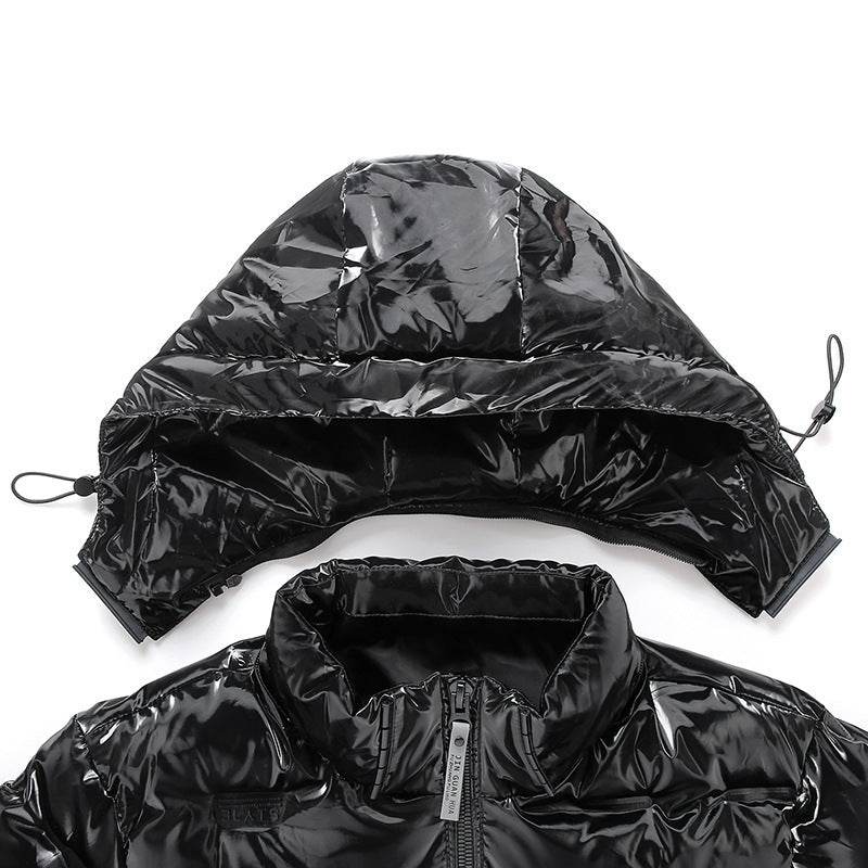 Men´s Hooded Parka Windbreaker Jacket-fashionable high shine look - Pasha