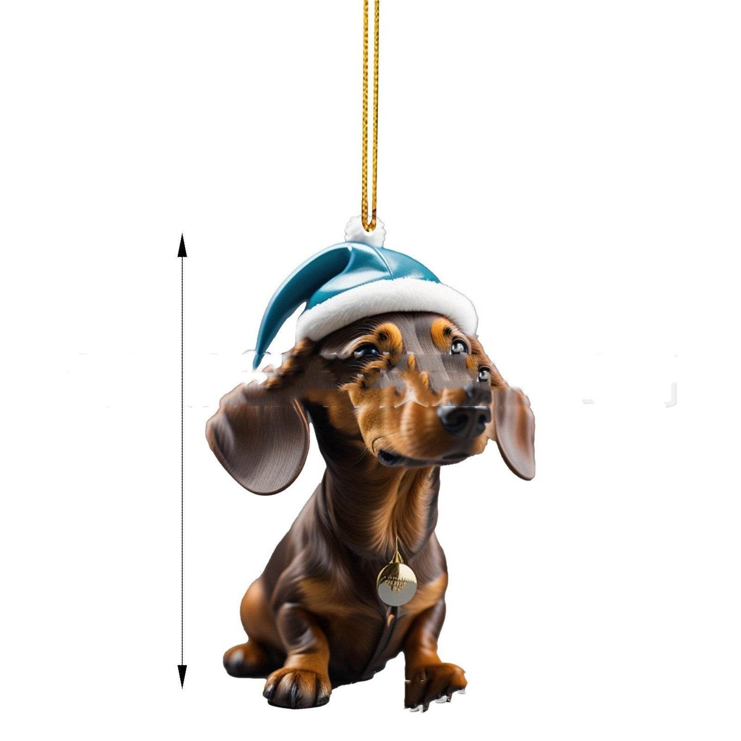 Acrylic Christmas Ornament with Dachshund Design – Festive Dog Lover Gift & Holiday Tree Decoration - Pasha
