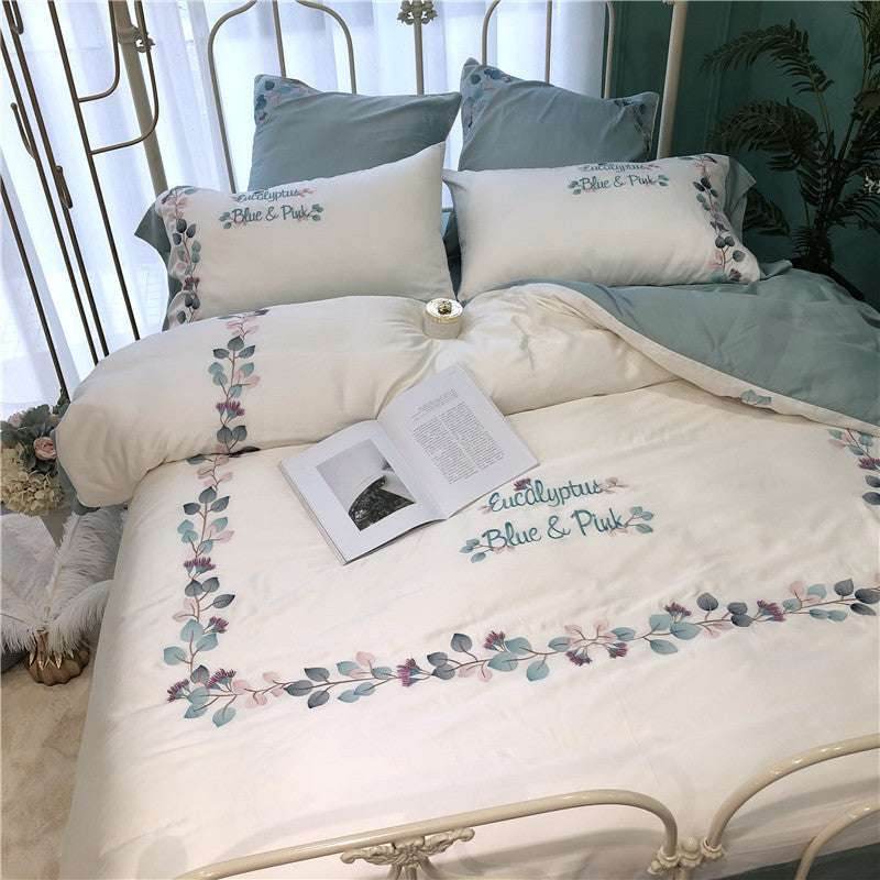Lyocell Embroidered Bedding Set – Silky & Luxurious - Pasha