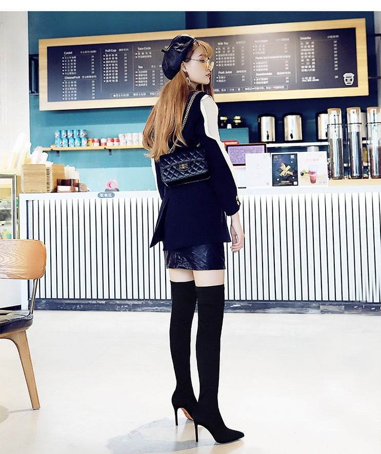 Fashion High Heel Elastic Overknee Boots with Stiletto Heel for women - Pasha