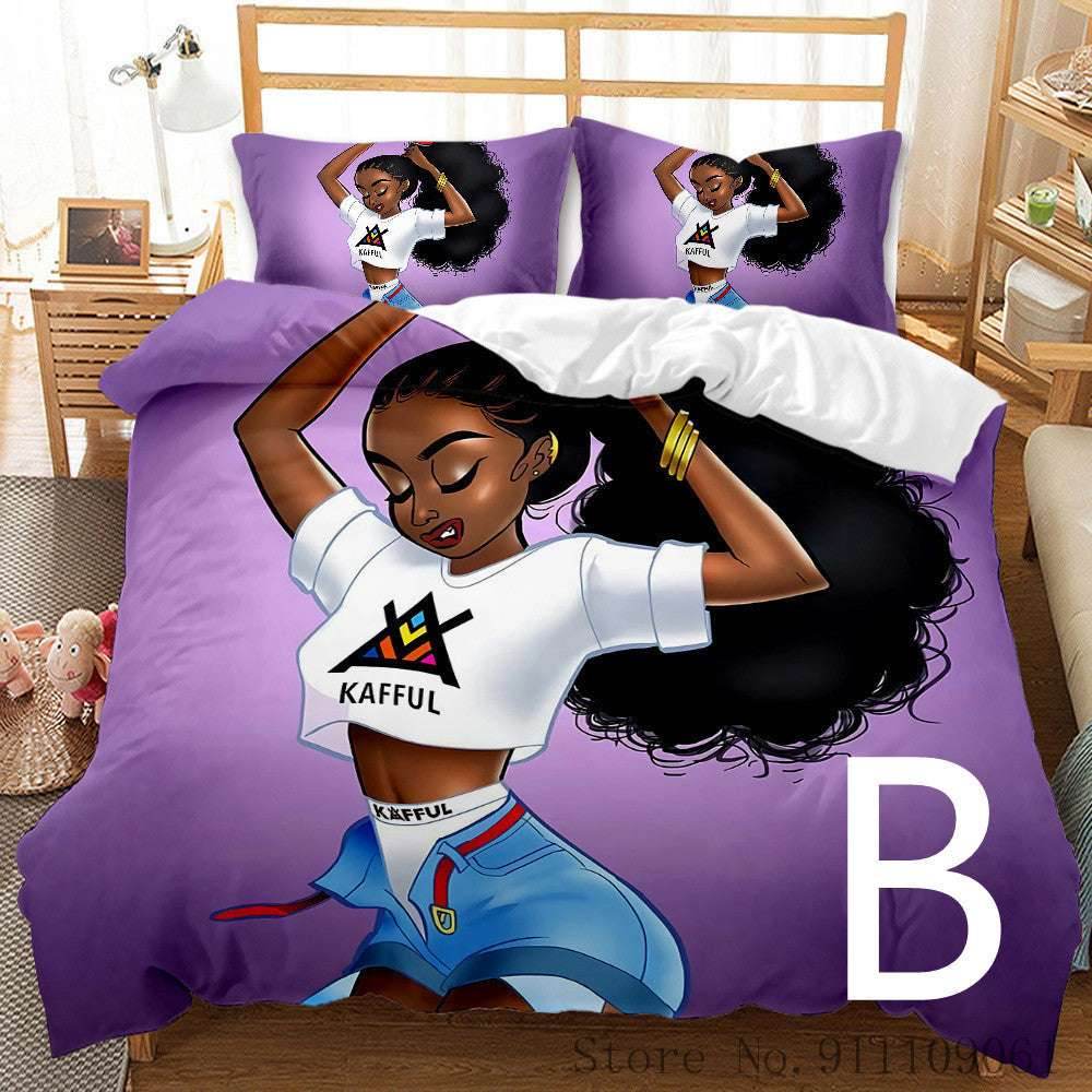 African Girl Bedding Set – For Children's Room - Pasha