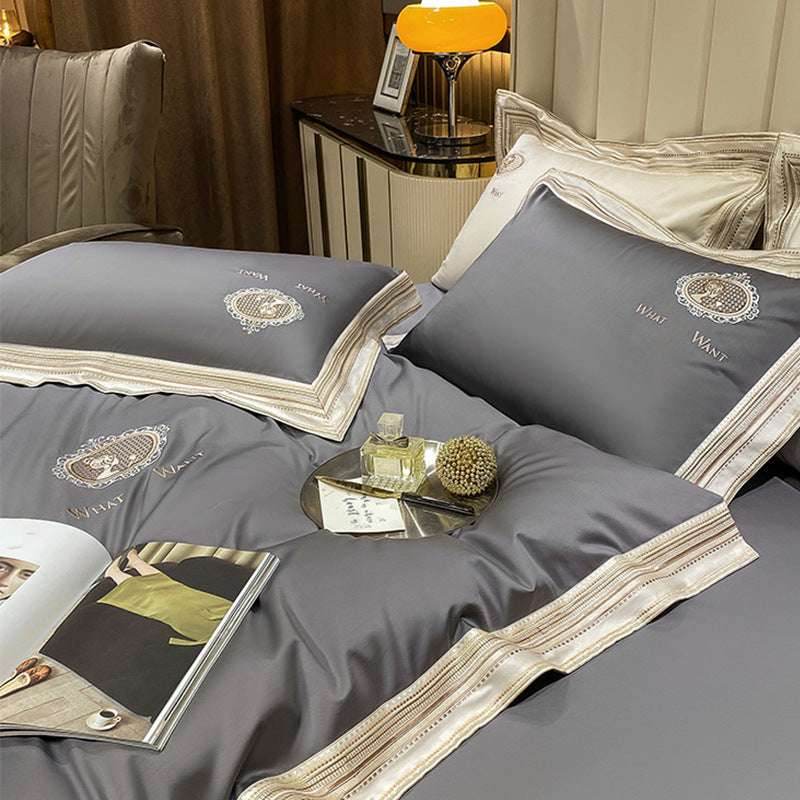 Cotton Satin Bedding Set – Elegant & Plain Color - Pasha