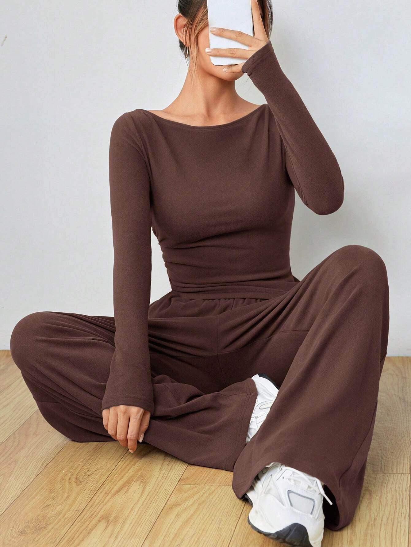 Women´s irregular casual long sleeve jumpsuit-asymmetric and modern touch - Pasha