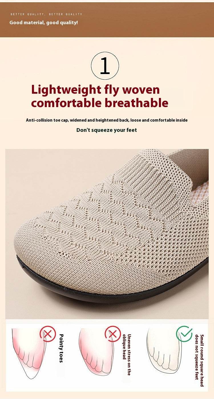 Casual breathable flat shoes for women - Pasha
