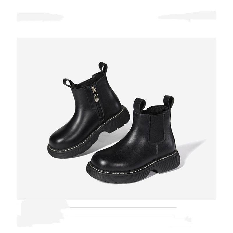 Girls Short Leather Boots – Stylish and Comfortable Winter Boots for Girls - Pasha