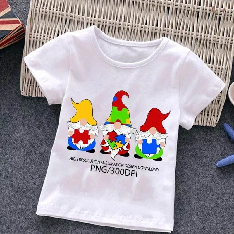 Kids With Autism T-Shirt – Puzzle Design Top for Children and Adults - Pasha