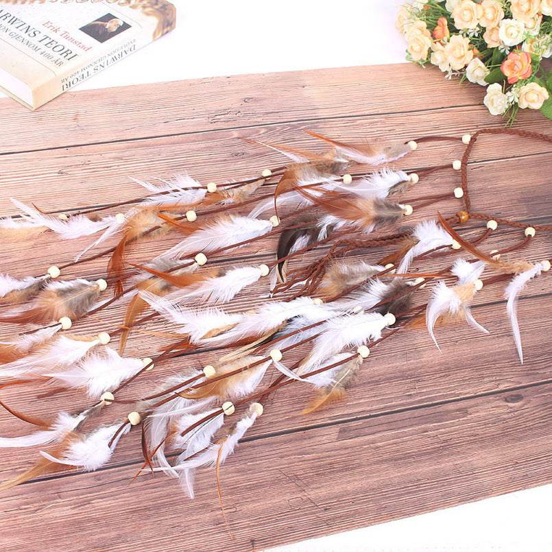 Bohemian Long Feather Headband – Stylish & Elegant Festival Hair Accessory - Pasha