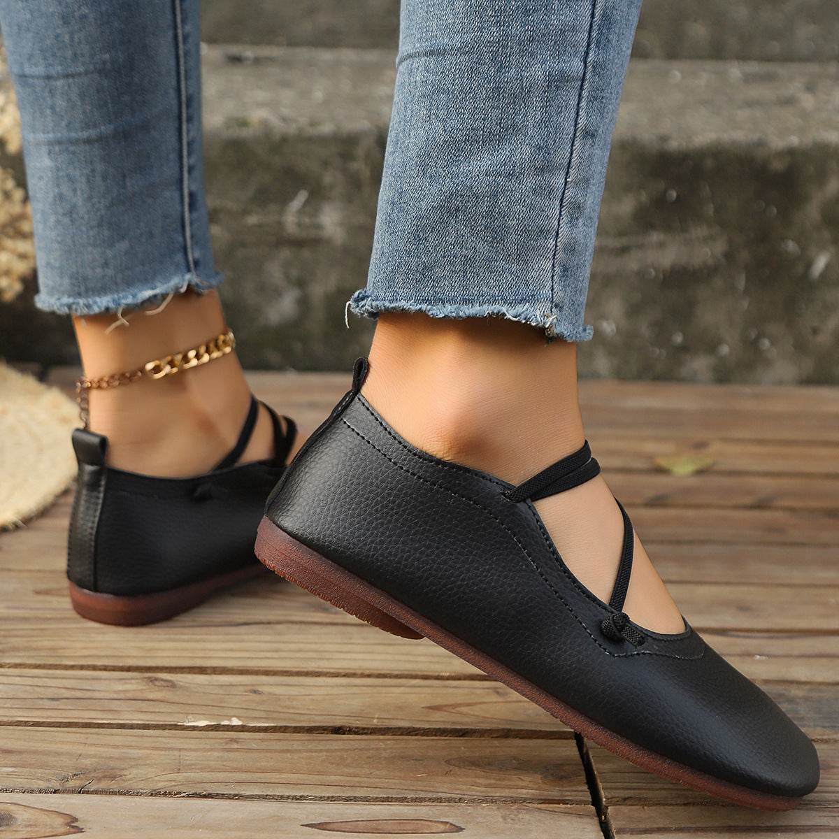 Fashion Square Toe Flats Shoe for Women - Pasha